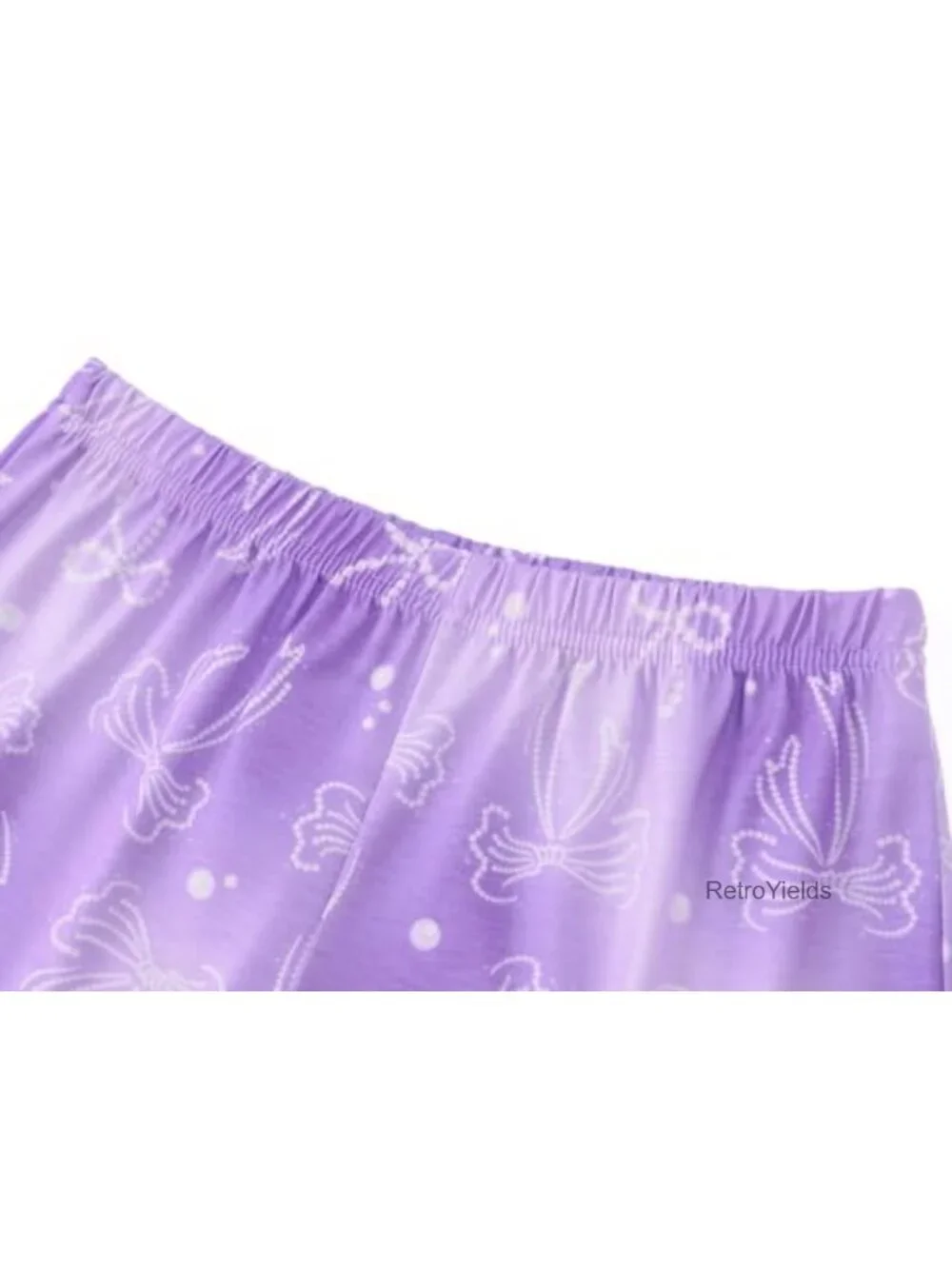 Girls 2-Piece Pajama Set Short Sleeve Button Down Top Elastic Waist Shorts Soft